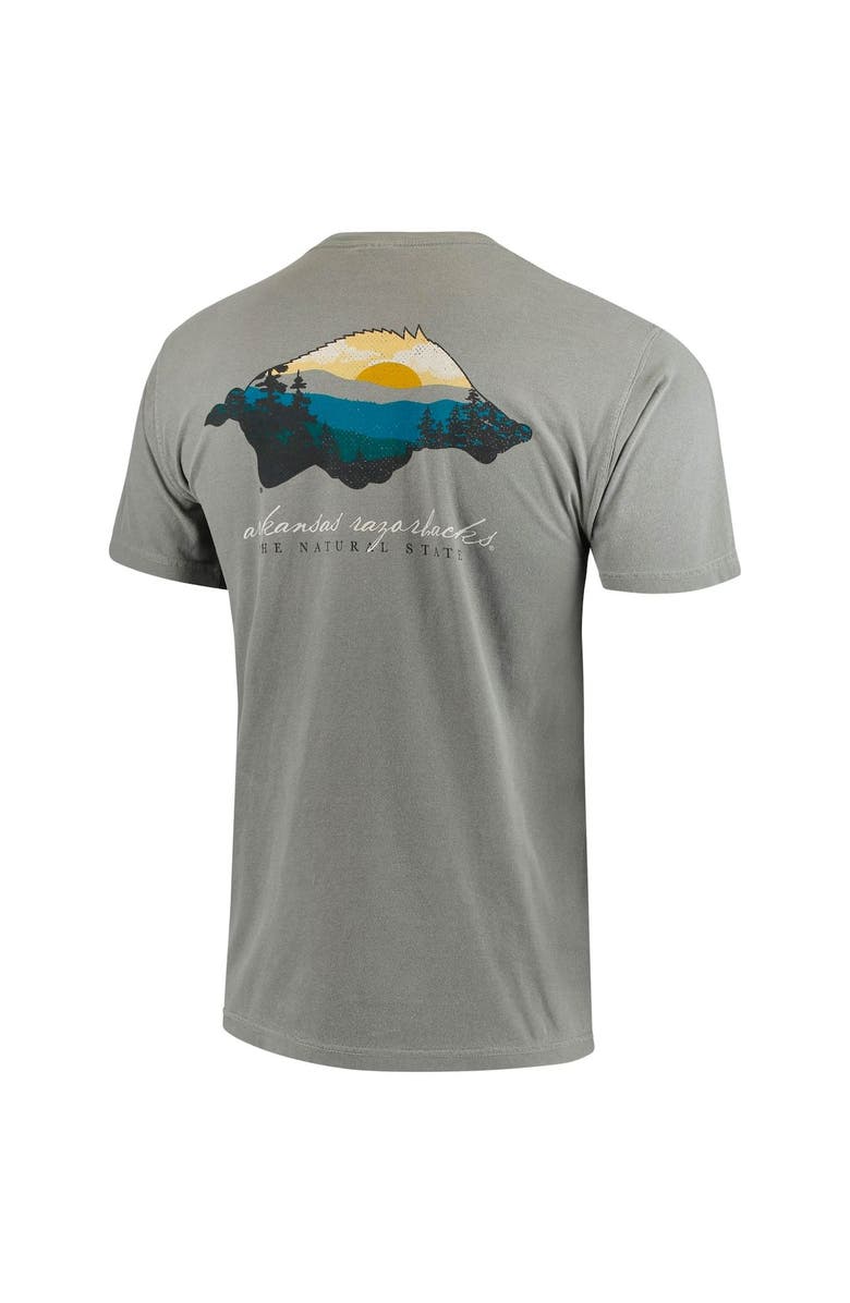 IMAGE ONE Men's Gray Arkansas Razorbacks Comfort Colors Local T-Shirt, Alternate, color, 