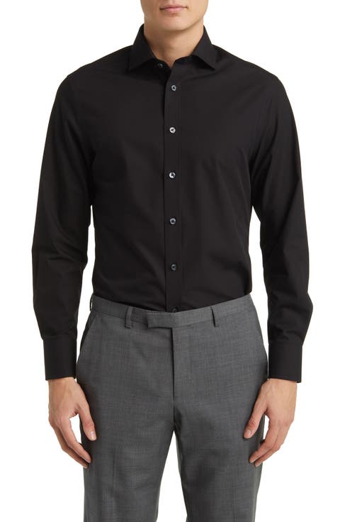 Slim Fit Non-Iron Cotton Poplin Dress Shirt