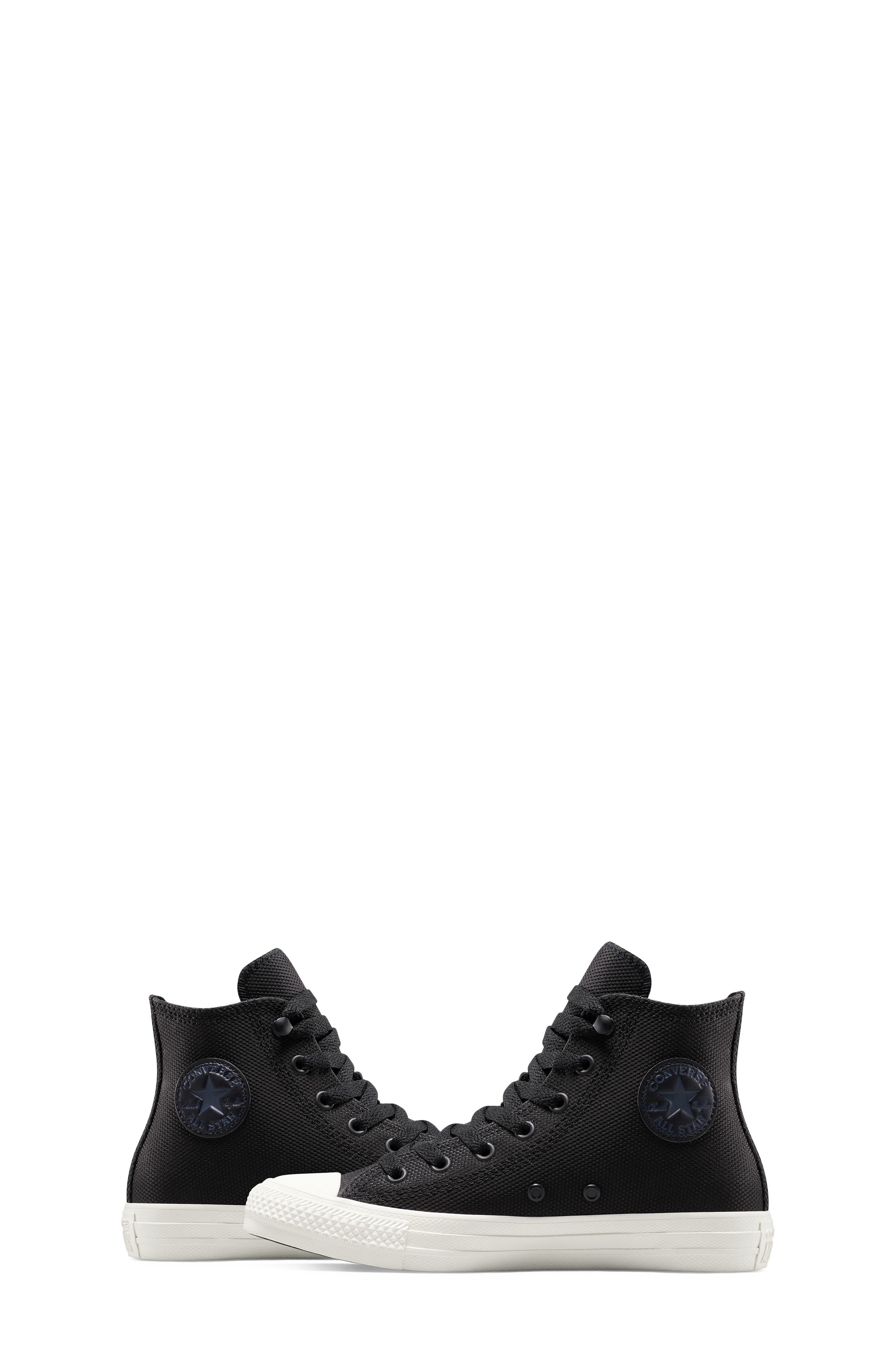 Converse Kids' Chuck Taylor All Star Waterproof TecTuff High Top Sneaker, Alternate, color, Black/ Cold Stare/ Egret