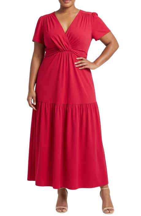 Twist Front Tiered Maxi Dress