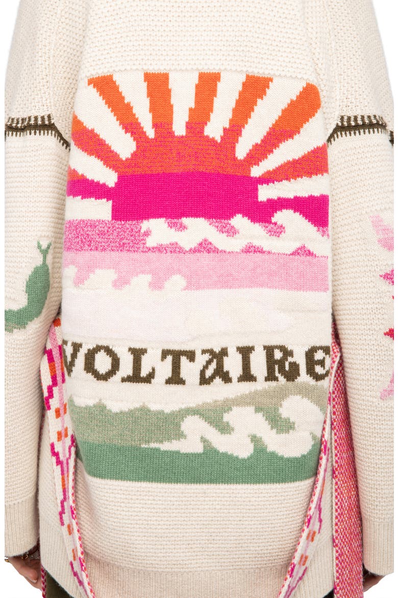 Alpa Wool Blend Sunset Cardigan, Alternate, color, CREAM