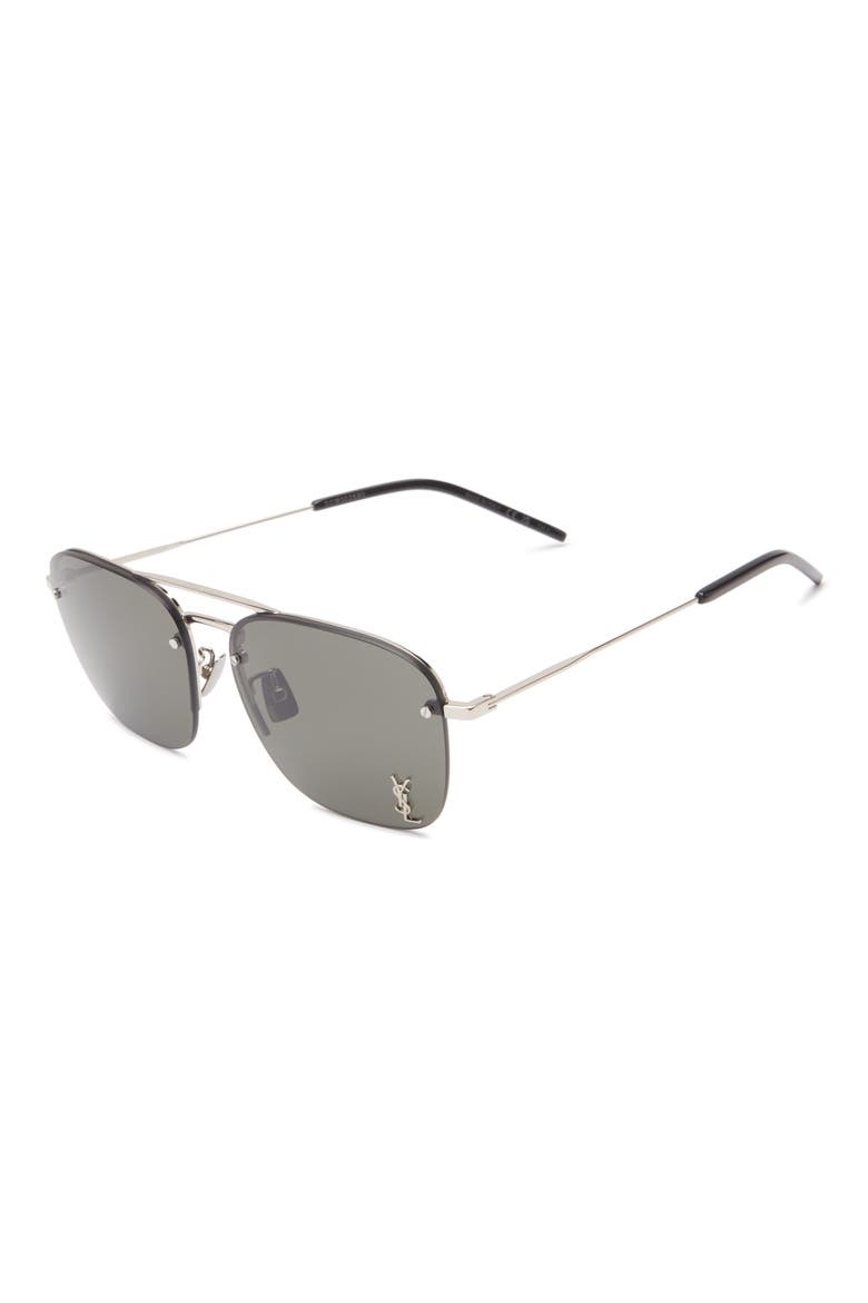 Aviator Sunglasses, Alternate, color, SILVER SILVER GREY