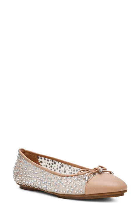 Luci Bow & Crystal Embellished Ballet Flat (Women)