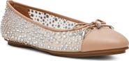 Anne Klein Luci Bow & Crystal Embellished Ballet Flat