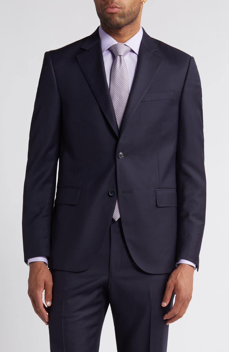 Peter Millar Flynn Classic Fit Navy Mélange Wool Suit, Alternate, color,