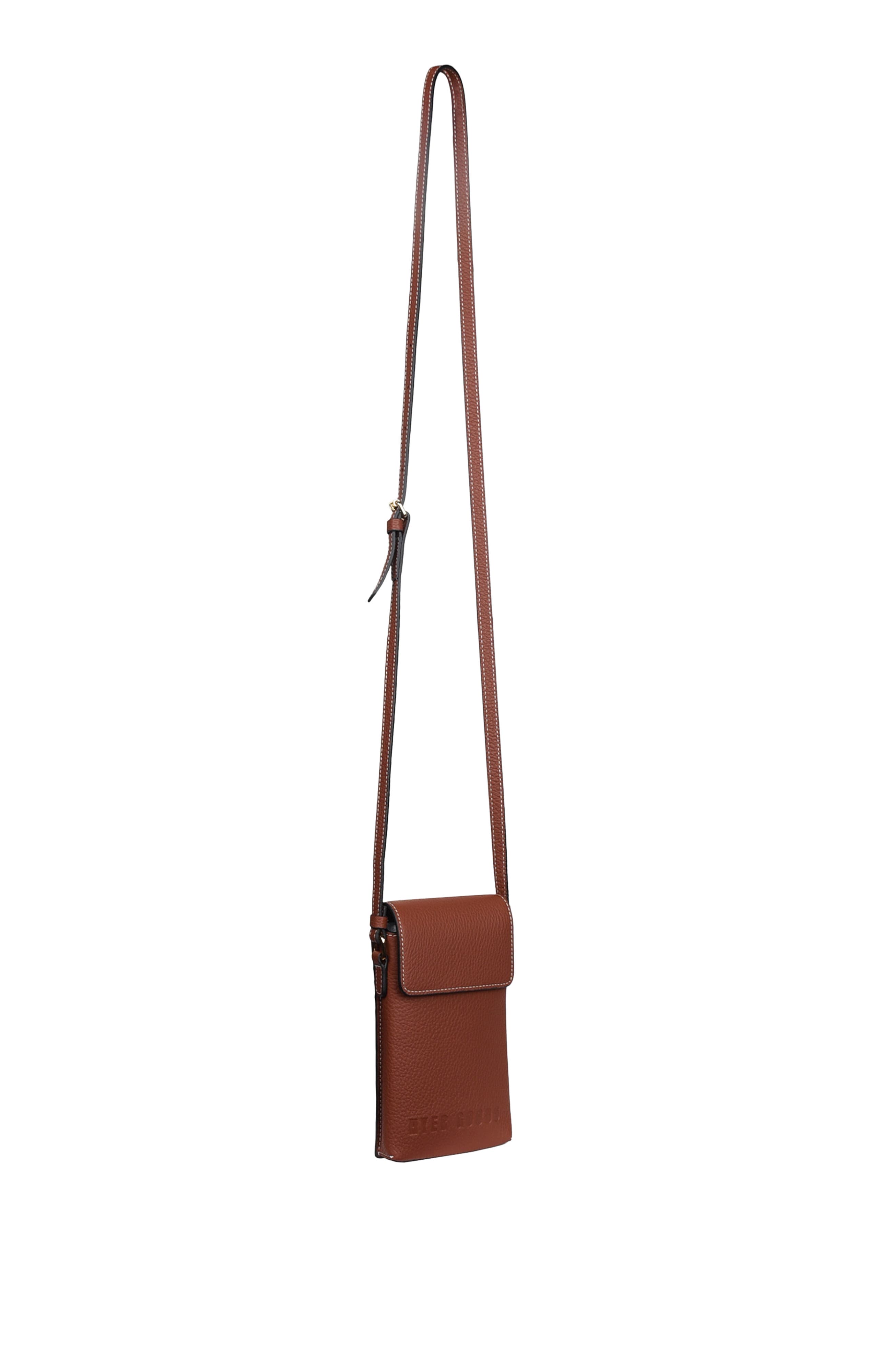 HYER GOODS Upcycled Leather Crossbody Phone Sling, Alternate, color, 
