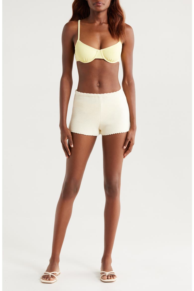 The Celeste Cotton Knit Cover-Up Shorts, Main, color, ECRU