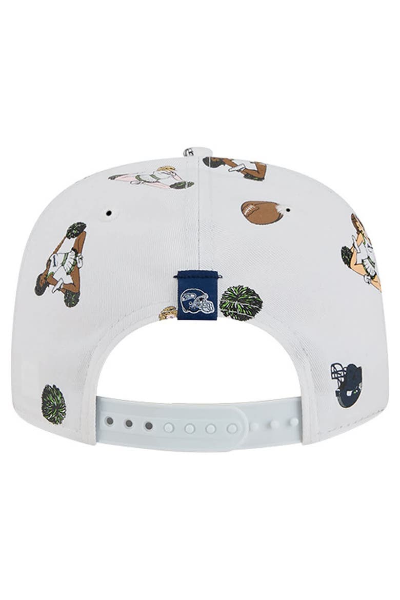 Men's New Era  White Seattle Seahawks Team Cheer 19TWENTY Snapback Hat, Alternate, color, White