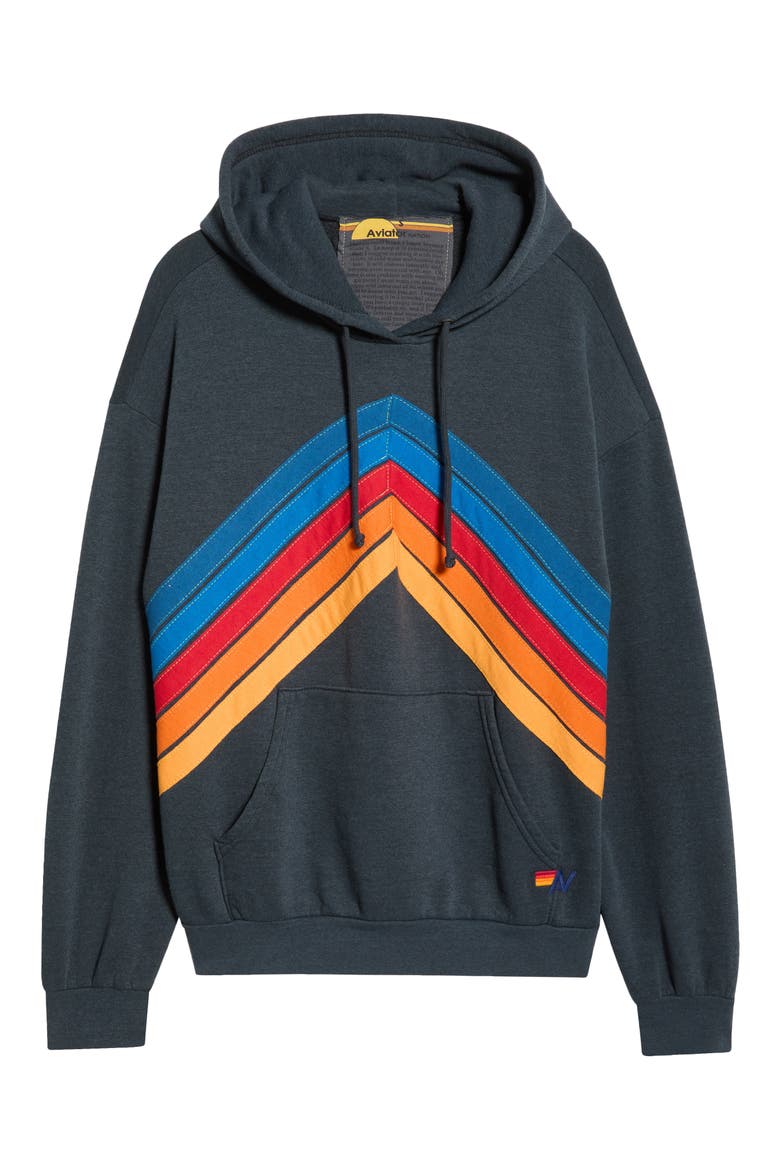 Mountain Stitch Chevron Hoodie, Alternate, color, CHARCOAL