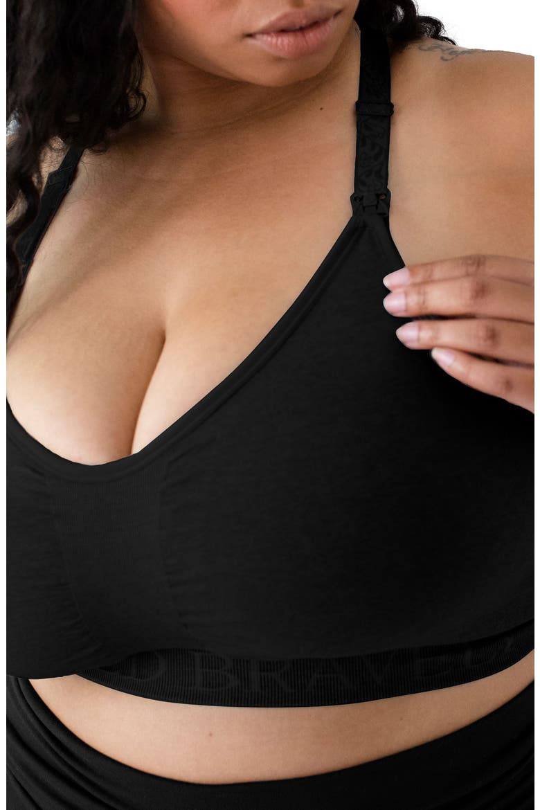 Sublime Nursing Sports Bra, Alternate, color, BLACK