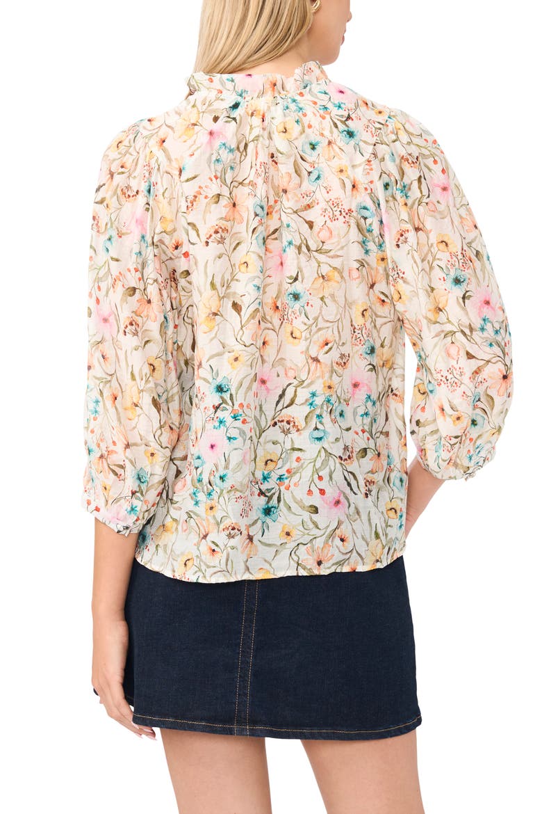 Floral Ruffle Peasant Top, Alternate, color, ANTIQUE WHITE