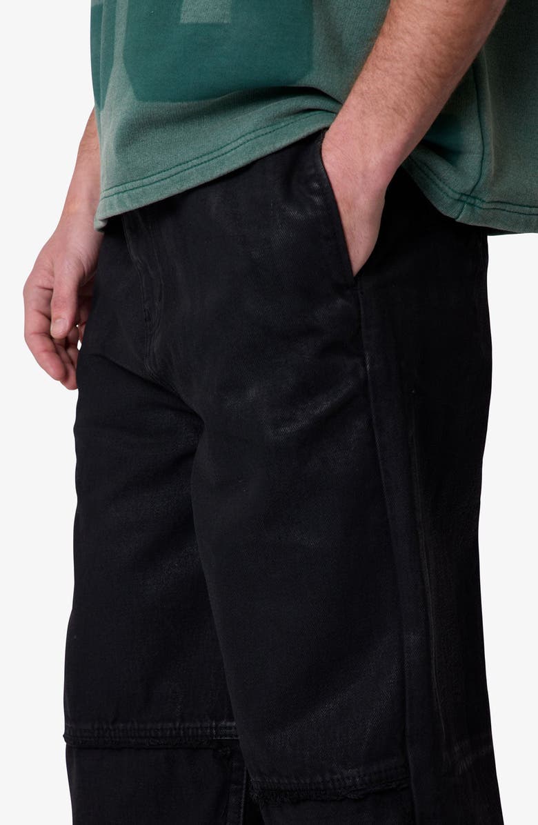 mnml Ultra Wide Waxed Oversize Cargo Pocket Pants, Alternate, color, 