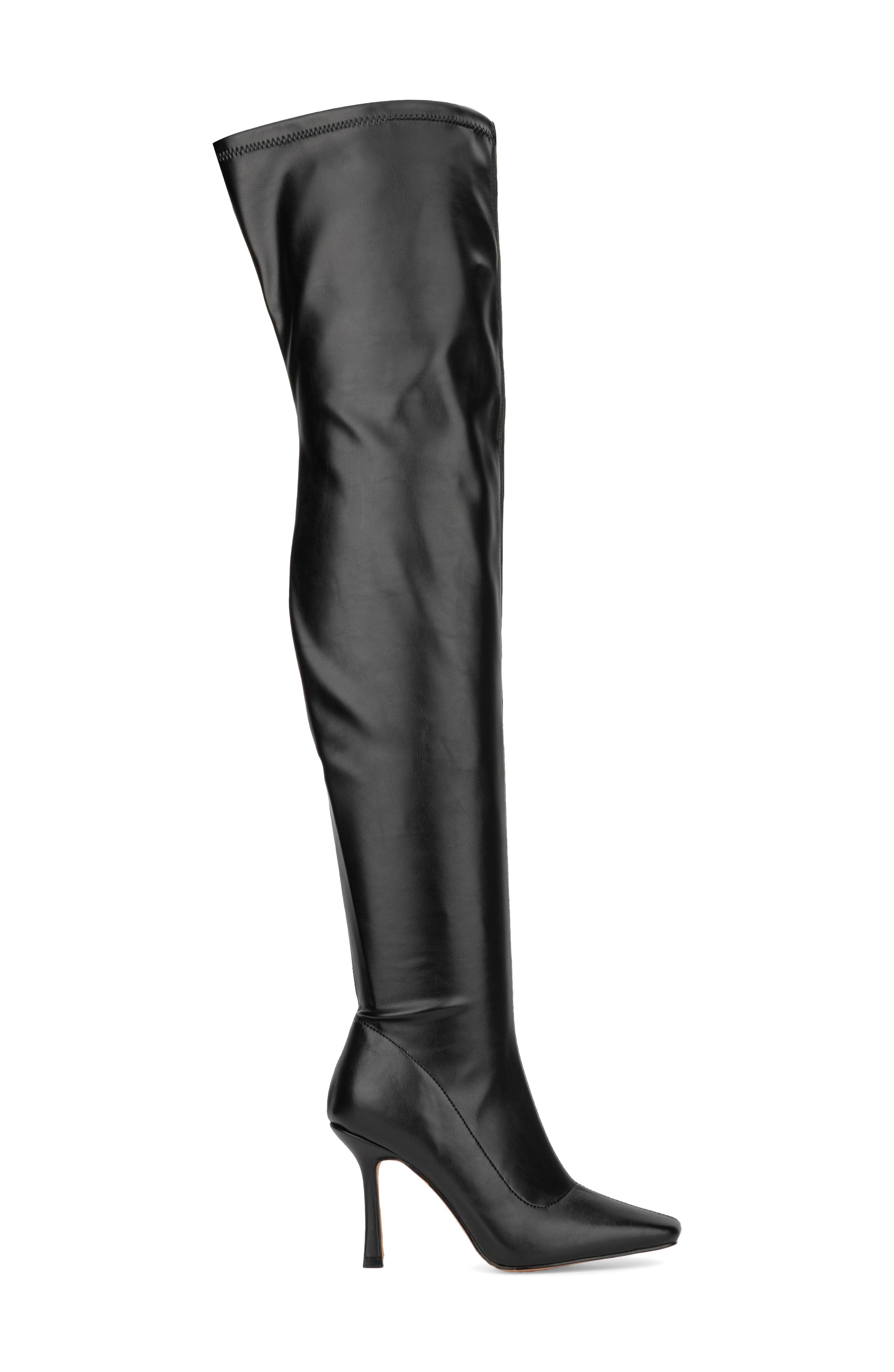 NEW YORK AND COMPANY Natalia Faux Leather Over the Knee Boot, Alternate, color, Black