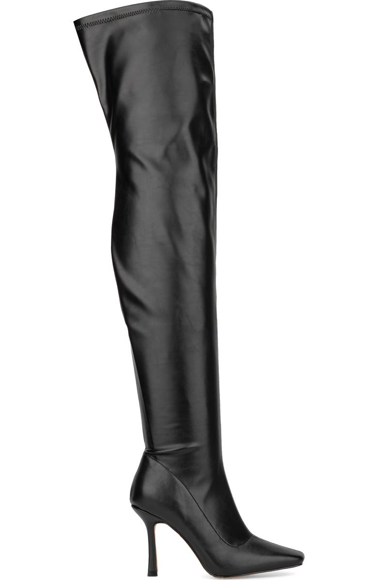 NEW YORK AND COMPANY Natalia Faux Leather Over the Knee Boot, Alternate, color, Black