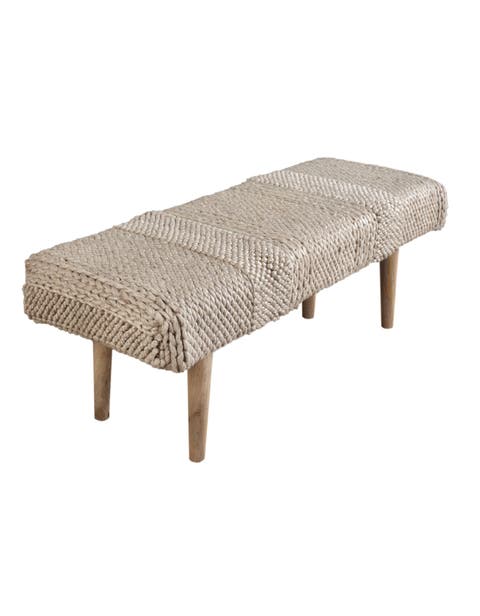 Textured Handwoven Bench