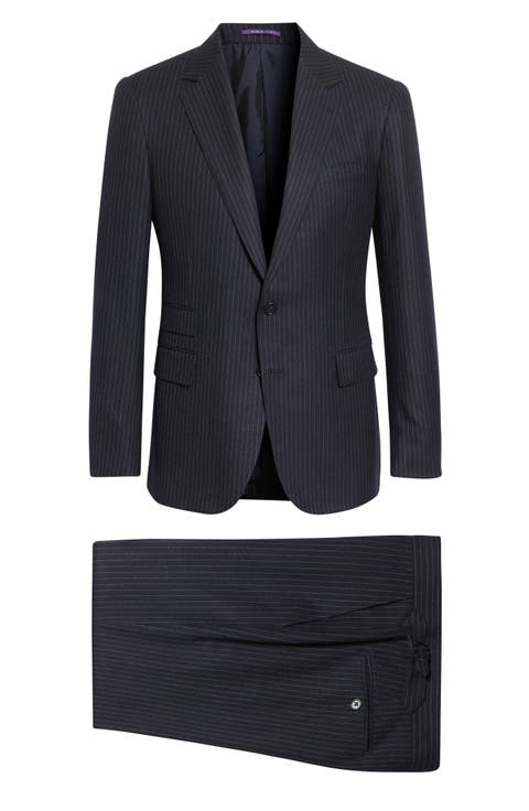 Gregory Hand Tailored Pinstripe Wool Serge Suit