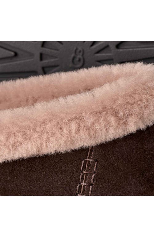 Ugg(r) Zora Genuine Shearling Trim Ballet Flat In Brown