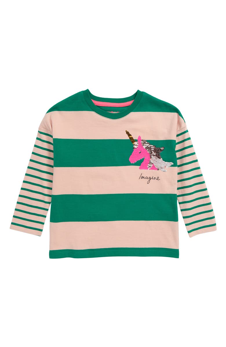 Mini Boden Color Change Sequin Long Sleeve T-Shirt, Alternate, color, 