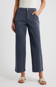 Wit & Wisdom Wyatt Skyrise Crop Wide Leg Twill Pants