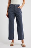 Wit & Wisdom Wyatt Skyrise Crop Wide Leg Twill Pants
