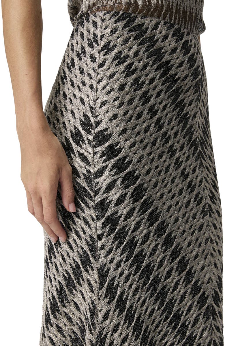 Missoni 3d Diamond Mixed Viscose Long Skirt, Alternate, color, Green& Brown