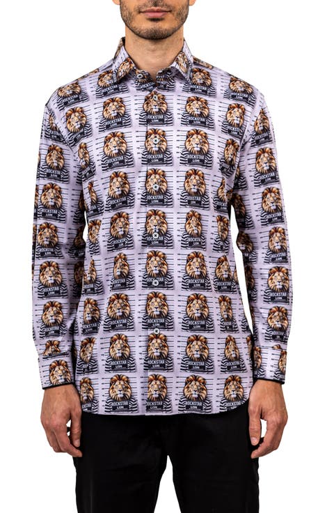 Fibonacci Stretch Ascension 3319 Contemporary Fit Button-Up Shirt