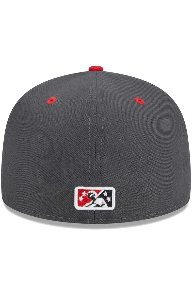 New Era Men's New Era Gray Cedar Rapids Kernels Theme Nights Cedar Rapids Mat Grapplers 59FIFTY Fitted Hat, Alternate, color, Gray