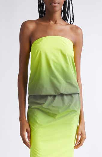 Gradient Reflective Strapless Bubble Top
