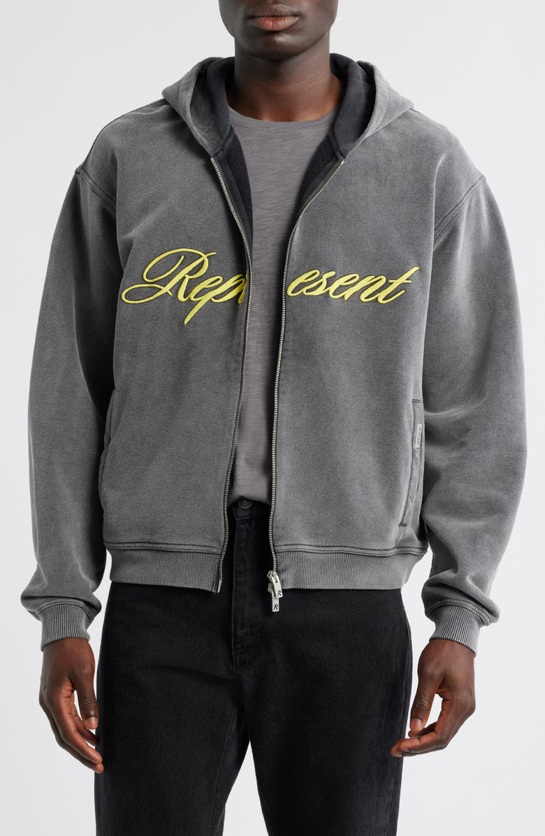 Represent Owners' Club Script Graphic Sweatshirt, Main, color, After Dark