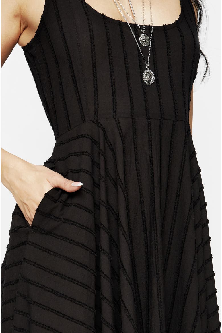 Blythe Handkerchief Hem Maxi Dress, Alternate, color, Black