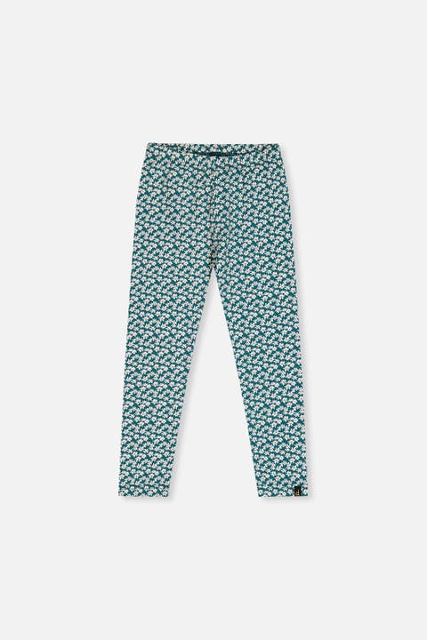 Organic Cotton Ditsy Flower Elastic Waist Leggings