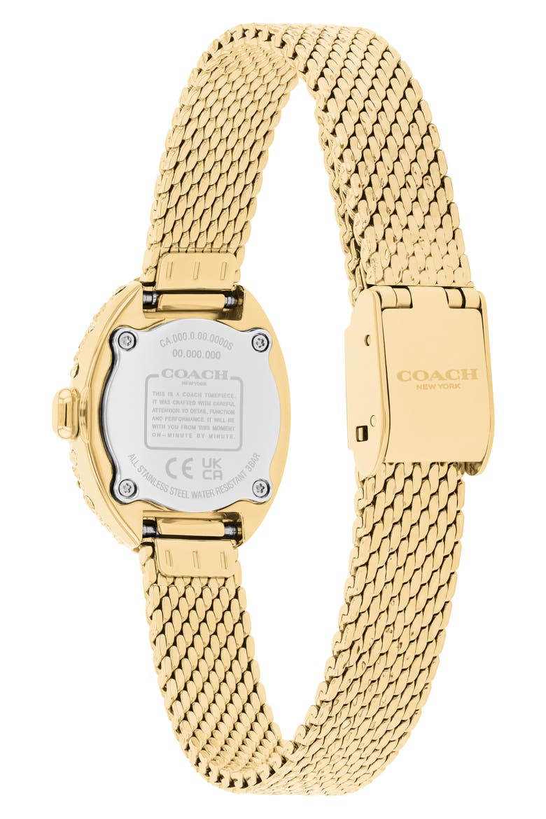 Sammy Mesh Strap Watch, 22.5mm, Alternate, color, GOLD