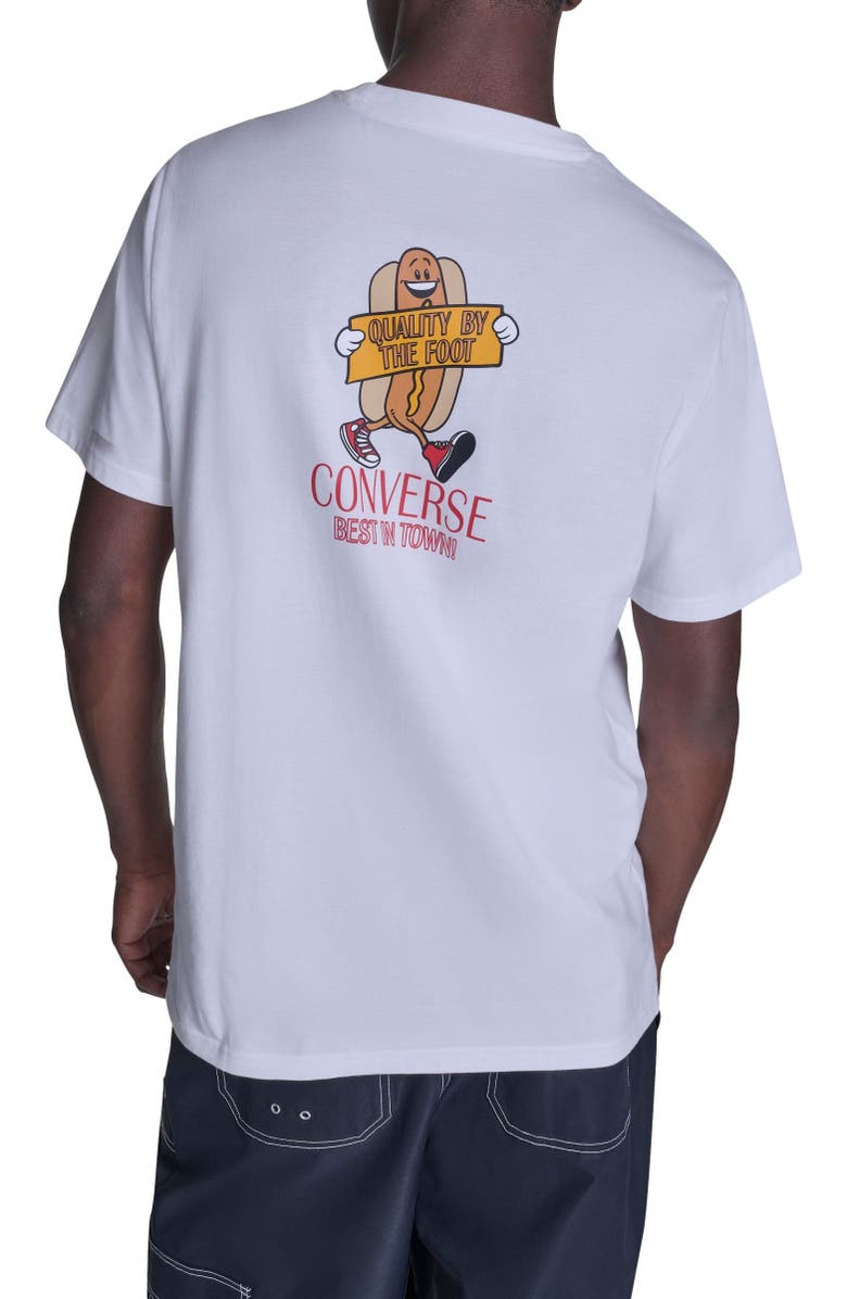 Converse Hot Dog Mascot T-Shirt, Alternate, color, White 10A