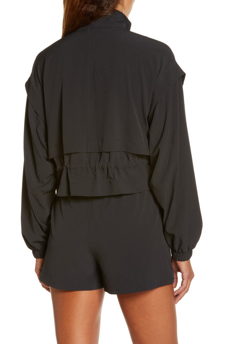 Ready Set Stretch Seersucker Jacket, Alternate, color, BLACK