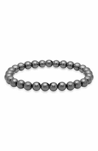 Hematite Beaded Stretch Bracelet