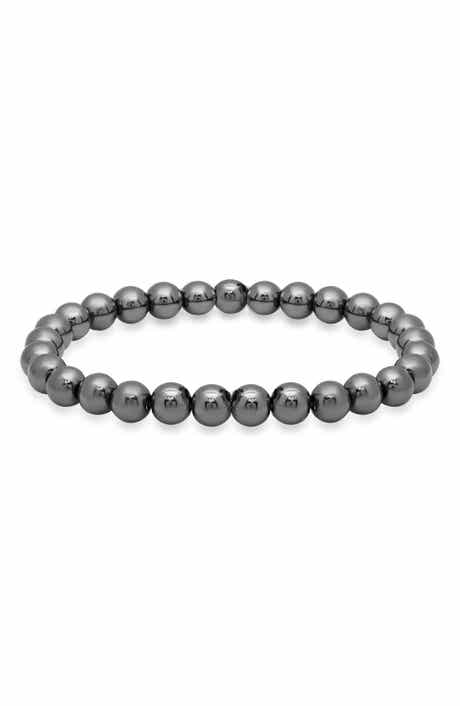 Hematite Beaded Stretch Bracelet