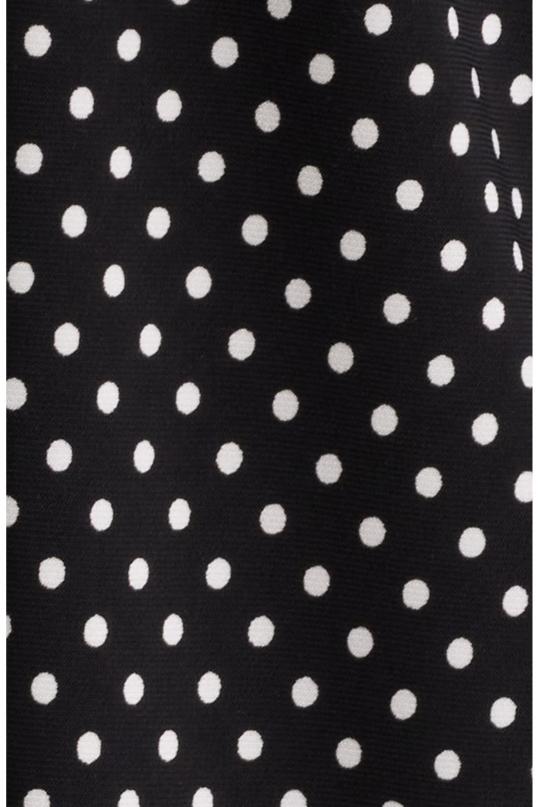 Polka Dot Tie Neck Long Sleeve Top, Alternate, color, ANNE BLACK/ ANNE WHITE