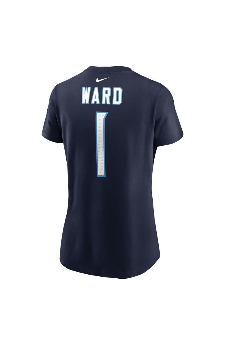 Nike Women's Nike Cam Ward Navy Tennessee Titans 2025 NFL Draft First Round Pick Name & Number T-Shirt, Alternate, color, Navy