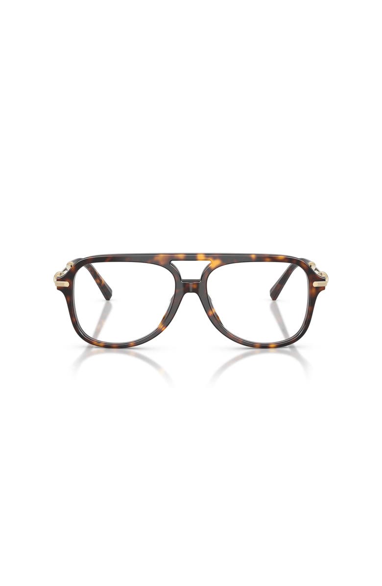 Tiffany & Co. 56mm Pilot optical glasses, Alternate, color, Tortoise