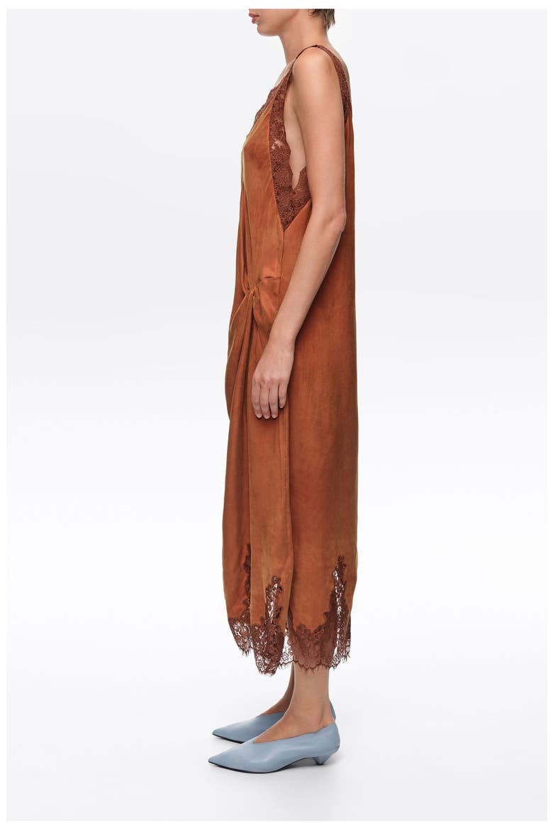 Knot Detail Camisole Dress, Alternate, color, TOFFEE