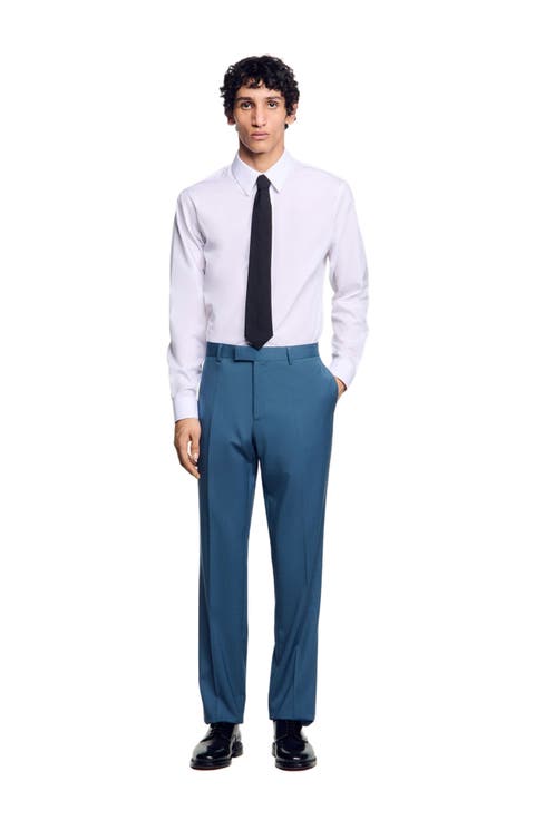Wool suit trousers