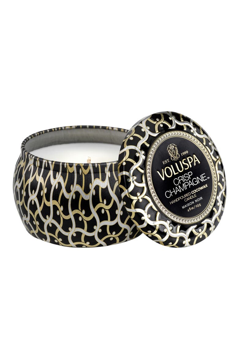 Crisp Champagne Mini Tin Candle, Main, color, CRISP CHAMPAGNE