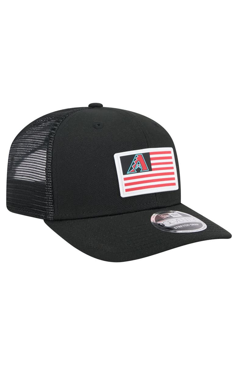 New Era Men's New Era Black Arizona Diamondbacks Flag 9SEVENTY COOLERA Stretch-Snap Hat, Alternate, color, Black
