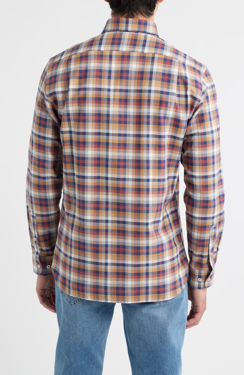 johnnie-O Jonstone Check Top Shelf Cotton Twill Button-Up Shirt, Alternate, color, Navy