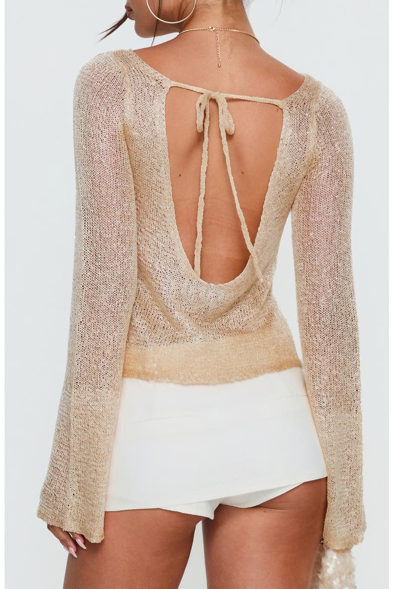 Evanne Long Sleeve Knit Top, Alternate, color, CHAMPAGNE
