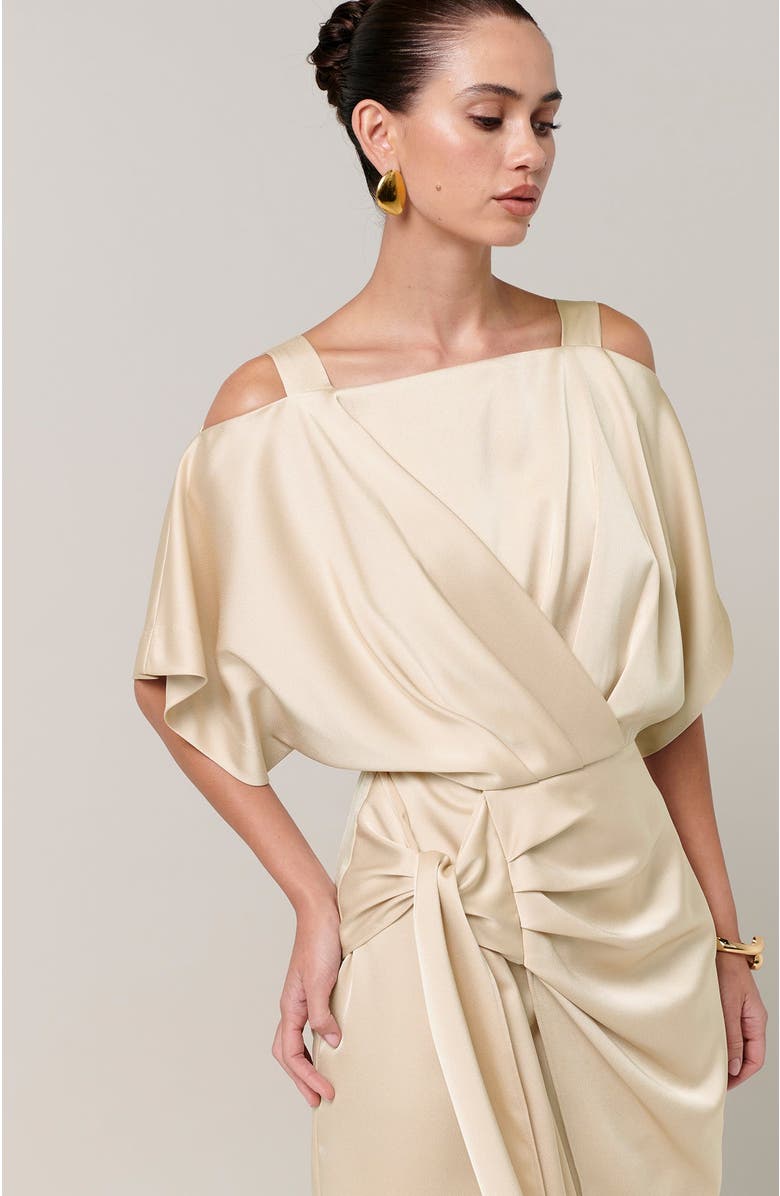 SAVEL Josylin Midi Dress, Alternate, color, Champagne