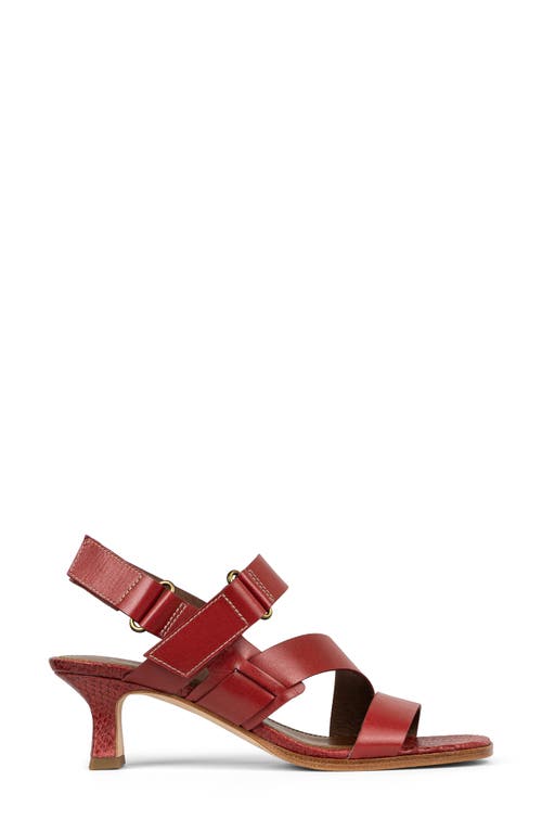 Donald Pliner Fisherman Kitten Heel Sandal In Tomato