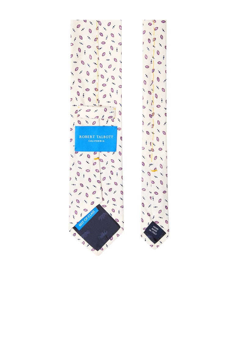 Robert Printed Best of Class Necktie, Alternate, color, Cream
