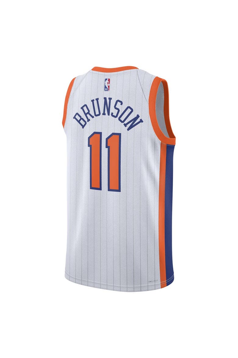 Unisex Nike Jalen Brunson White New York Knicks 2024/25 Swingman Player Jersey - City Edition, Alternate, color, White