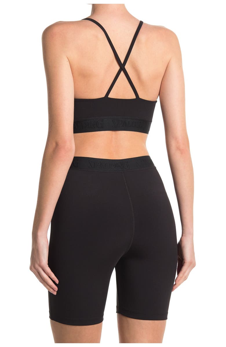 SPALDING Strappy Cutout Sports Bra, Alternate, color, 